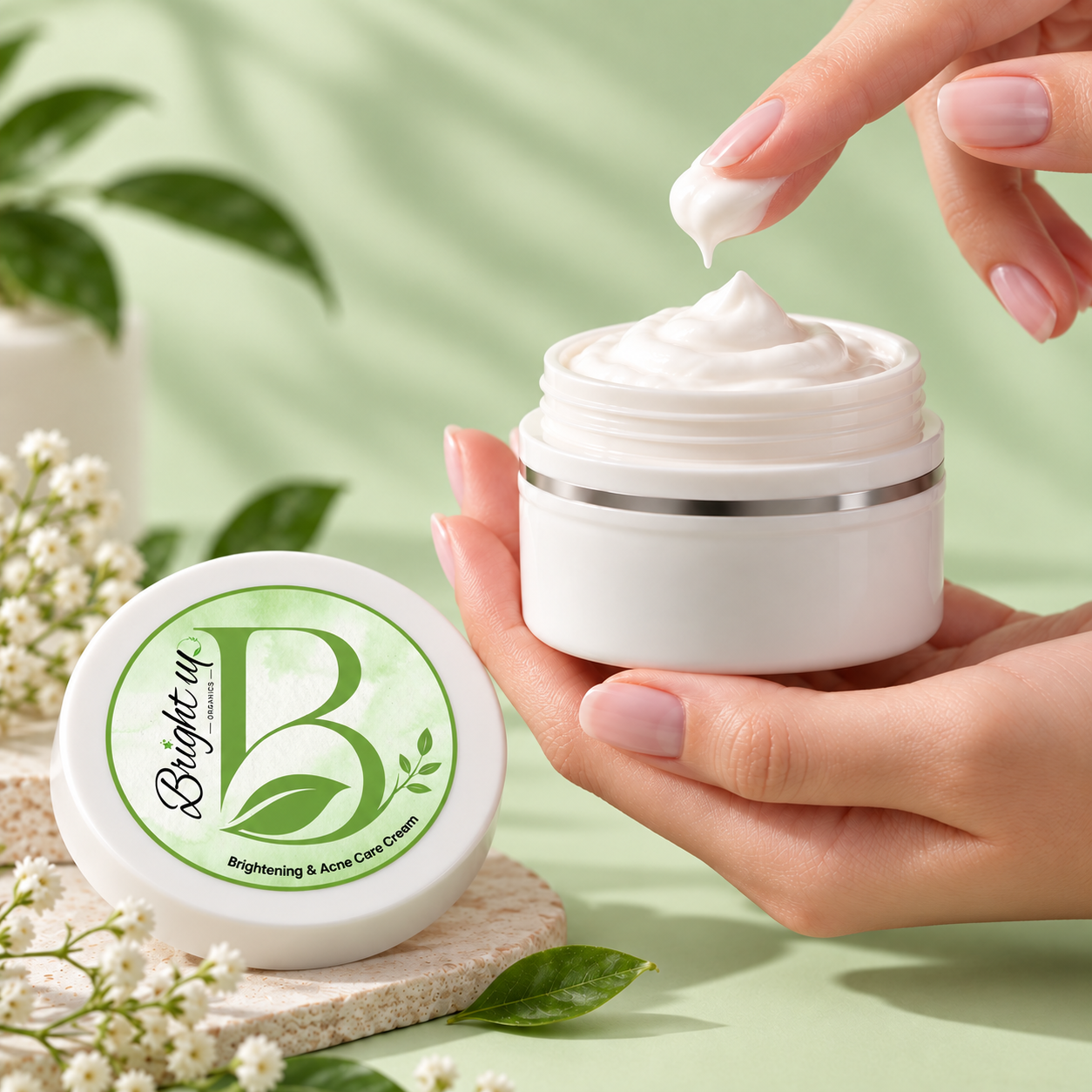 Achieve brighter, smoother, healthier-looking skin with BrightUp Organics Cream. Its gentle, skin-loving formula helps reduce the appearance of dullness, dark spots, acne, blemishes and uneven-looking skin while leaving your skin feeling fresh, soft and naturally radiant.